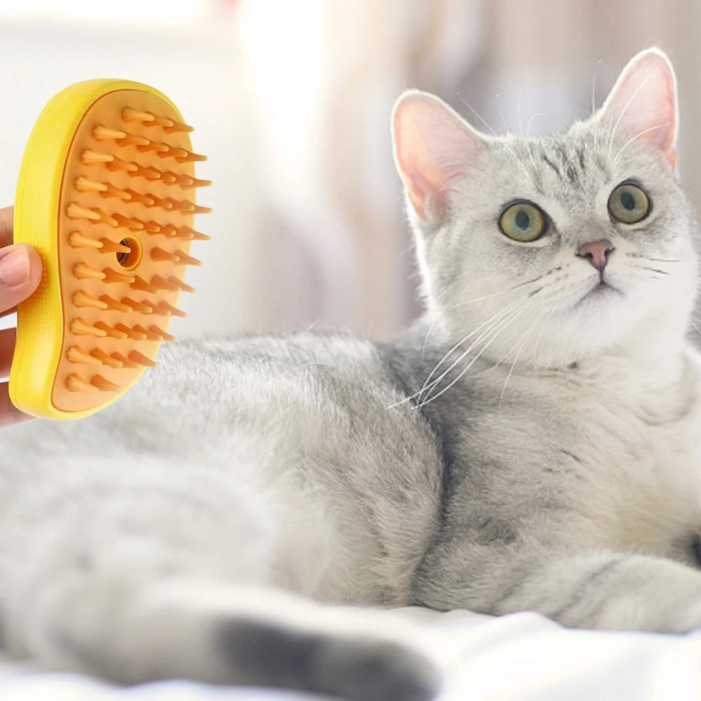 3 In 1 Cat Steamy Brush Dog Grooming Comb Self Cleaning Steam Cat Brush for Massage Dog Cat Hair Remover Comb Pet Grooming Brush