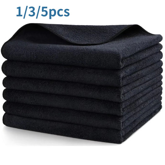 5/3/1pcs Thicken Microfiber Car Cleaning Towels Soft Quick Drying Windows Mirrors Wiping Rags Home Double Layer Clean Cloths