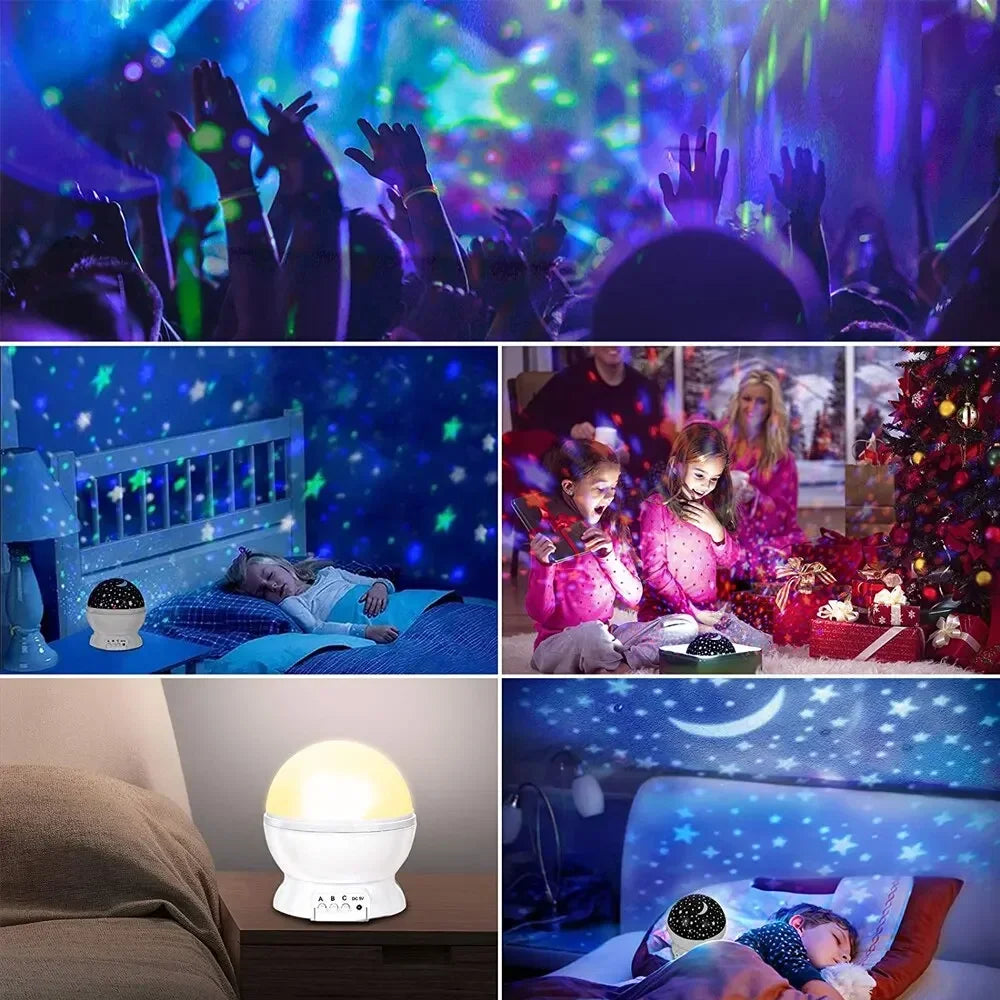 GGbingo LED Starry Night Light Rotating High Capacity 500mAH Lithium Battery Starry Sky Projection Light Bedroom Decorations.