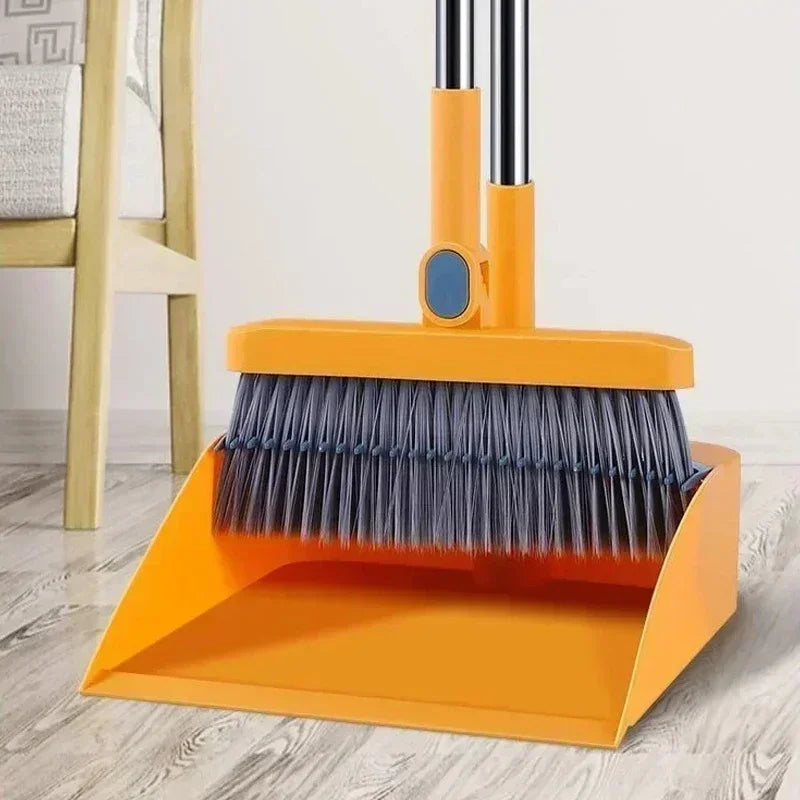 Household Broom Dustpan combination rotary long-rod broom set two-piece broom combination cleaning multi-functional broom