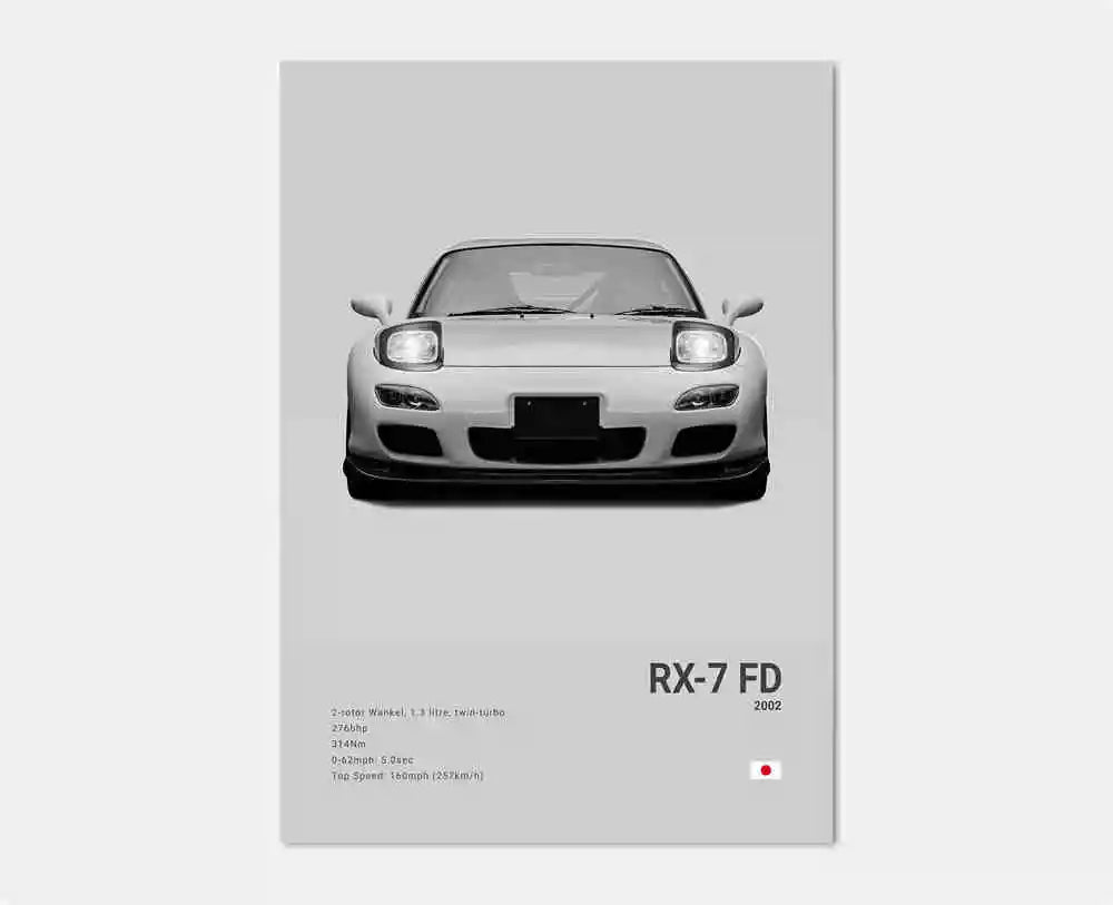 Pop Black and White Japan Cars Luxury Super Sport Car Poster Aesthetic R34 Gtr 240sx Canvas Print for Wall Art Garage Room Decor