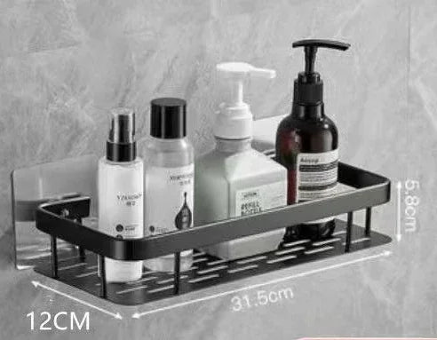 Bathroom Storage Wall Mount Shampoo Makeup Storage Holder Bathroom Accessories No Drilling Wall Shelf Shower Holder for WC