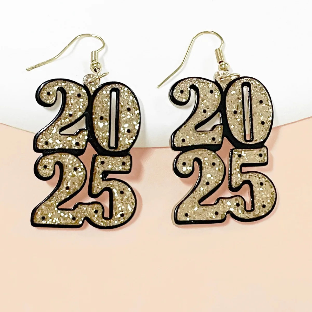 2025 Multicolor Acrylic Number Dangle Earrings Women Creative Fashion Shining Earring New Year Ear Accessory