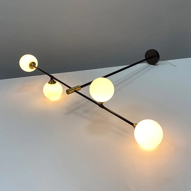 Modern Ceiling Chandelier Minimalist Glass Ball Pendant Lights Home Decoration Dining Room Kitchen Hanging Lamp For Bedroom