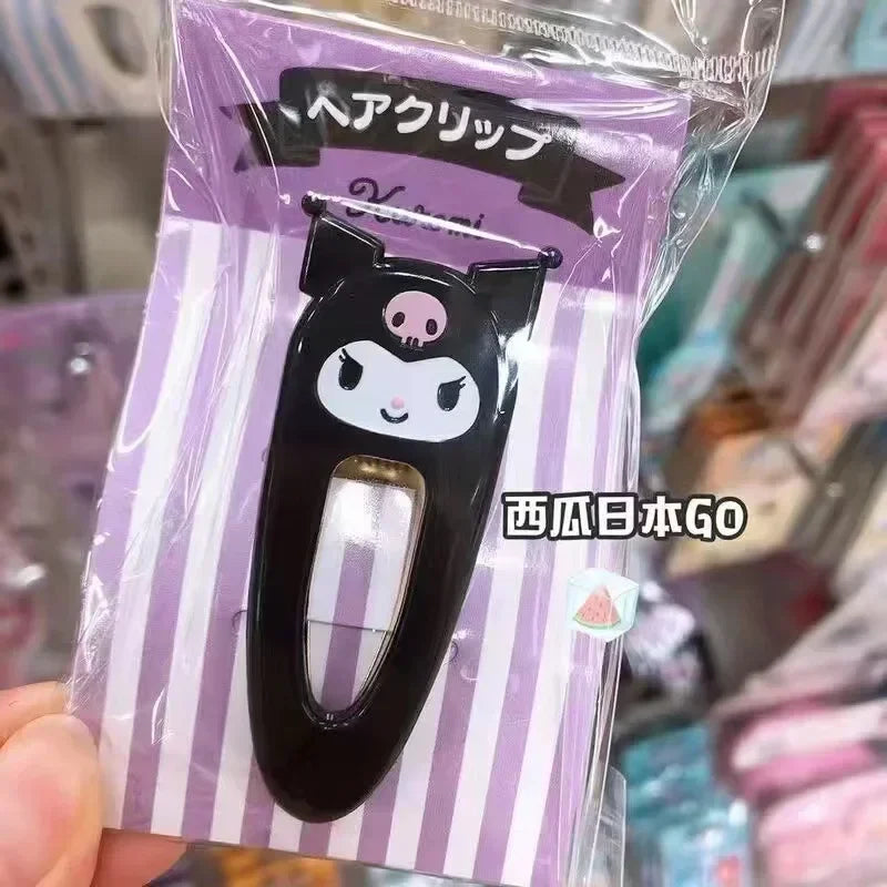 Sanrio Hairpin Pin Cartoon Hello Kitty Kuromi Girls Barrettes Bangs Clip Women Girls Hair Slid Clip Jewelry Gifts