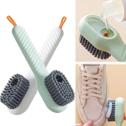 Automatic Liquid Discharge Shoe Brush Multifunction Deep Cleaning Soft Bristles for Household Laundry Kitchen Cleaning Brush