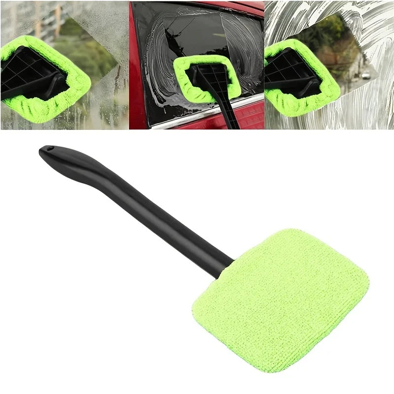 2 Pcs Car Window Cleaning Tool, Effortlessly Clean Your Car Windows with This Premium Window Cleaning Brush Kit