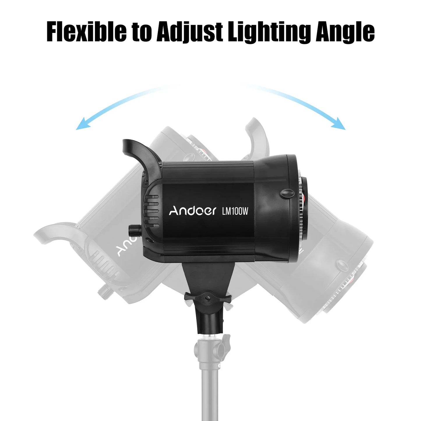 Andoer 100W Studio LED Video Light 5600K Dimmable Bowens Mount Continuous Light with Remote Control for Video Live Streaming