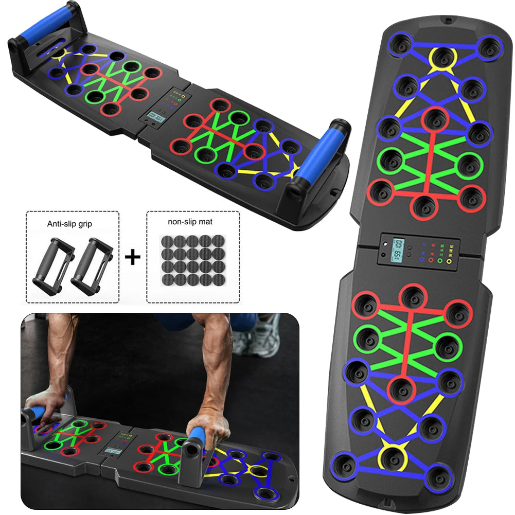 Foldable Push-Up Board 22/30 Modes At Home Push Up Portable Abdominal Household Biceps Brachii Muscle Chest Training Equipment