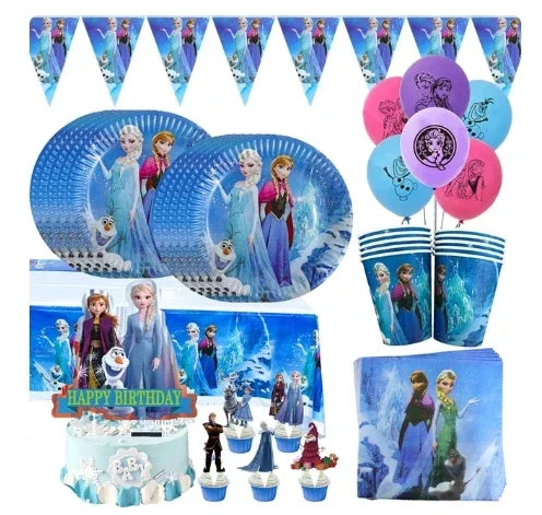 Disney Frozen Elsa Anna disposable tableware paper cup napkin birthday party decoration