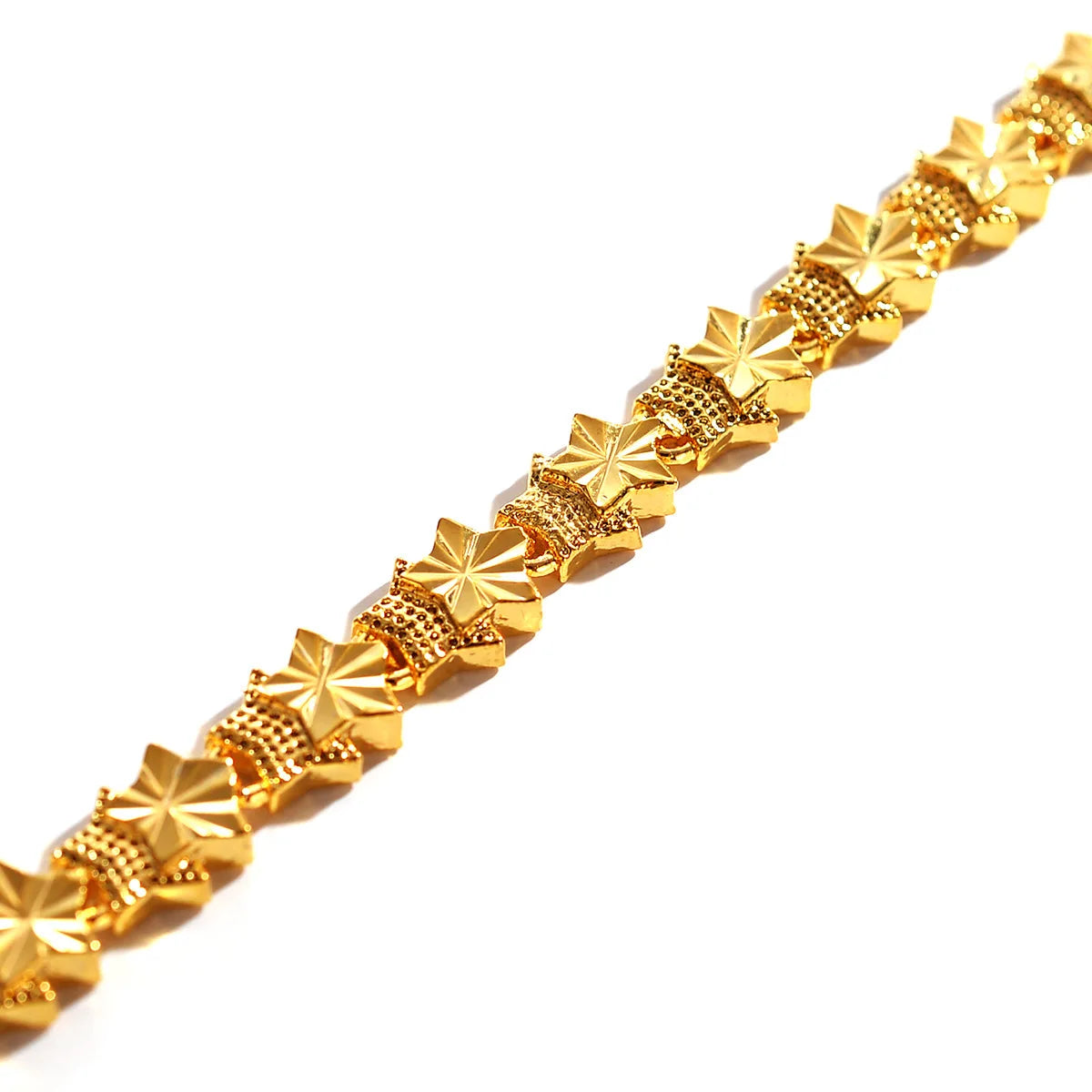 AU999 Gold Bracelet Simple Womens 24K Pure Gold Natural Five-pointed Star Female Hand Jewelry Fashion Wrist Chain Jewelry