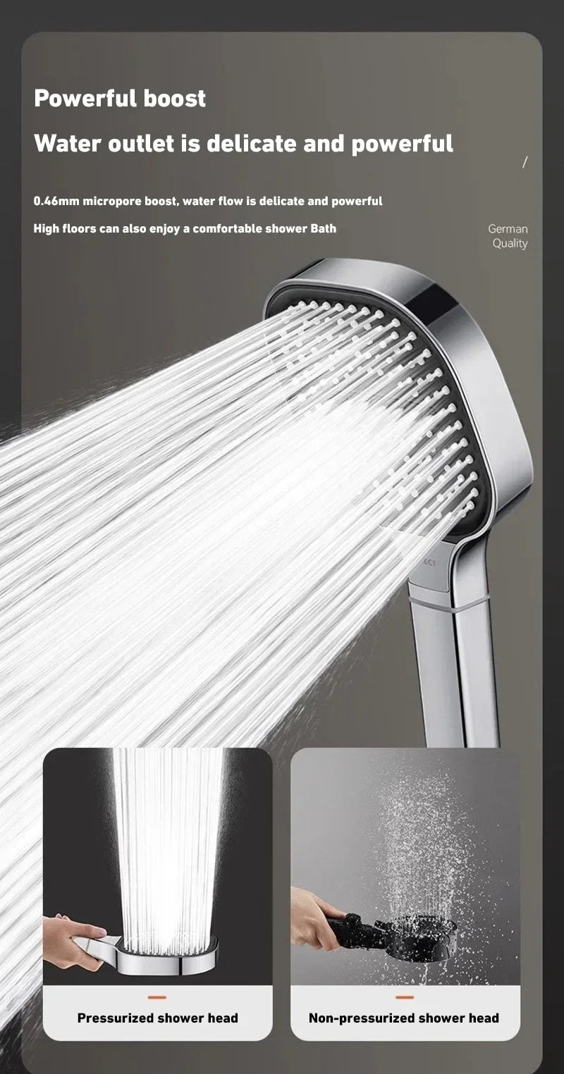 Xiaomi 3 Modes Shower Head 13cm Large Panel Adjustable High Pressure Massage Shower Head Filter Element Bathroom Accessories New