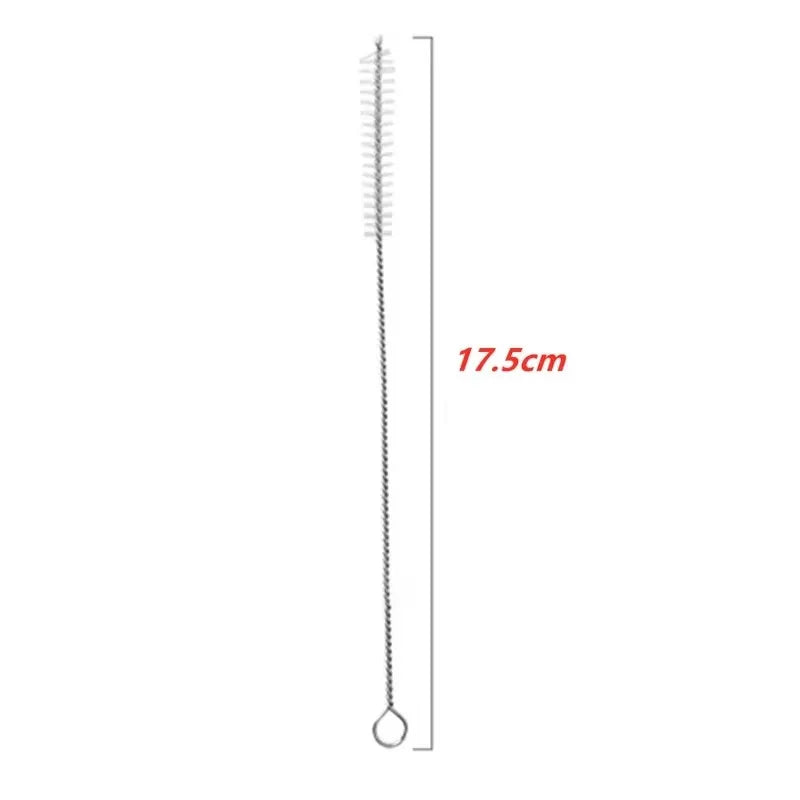 2-10Pcs Drinking Straw Cleaning Brush Kit Straw Tube Pipe Cleaner Nylon Stainless Steel Long Handle Cleaning Brushes forStraws