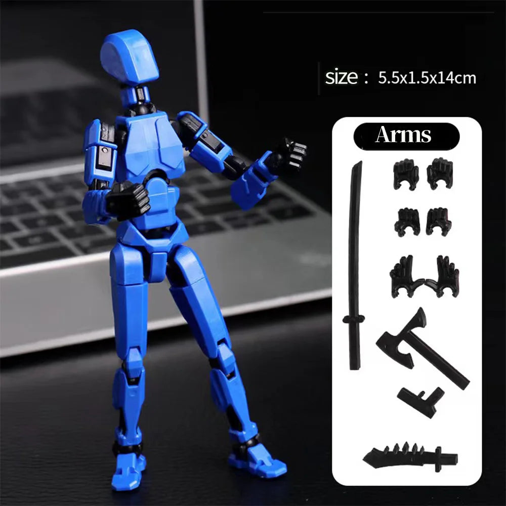 DIY 13 Action Multi-Jointed Movable Shapeshift Robot 3D Printed Mannequin Dummy Action Model Home Decor Figurines for Children