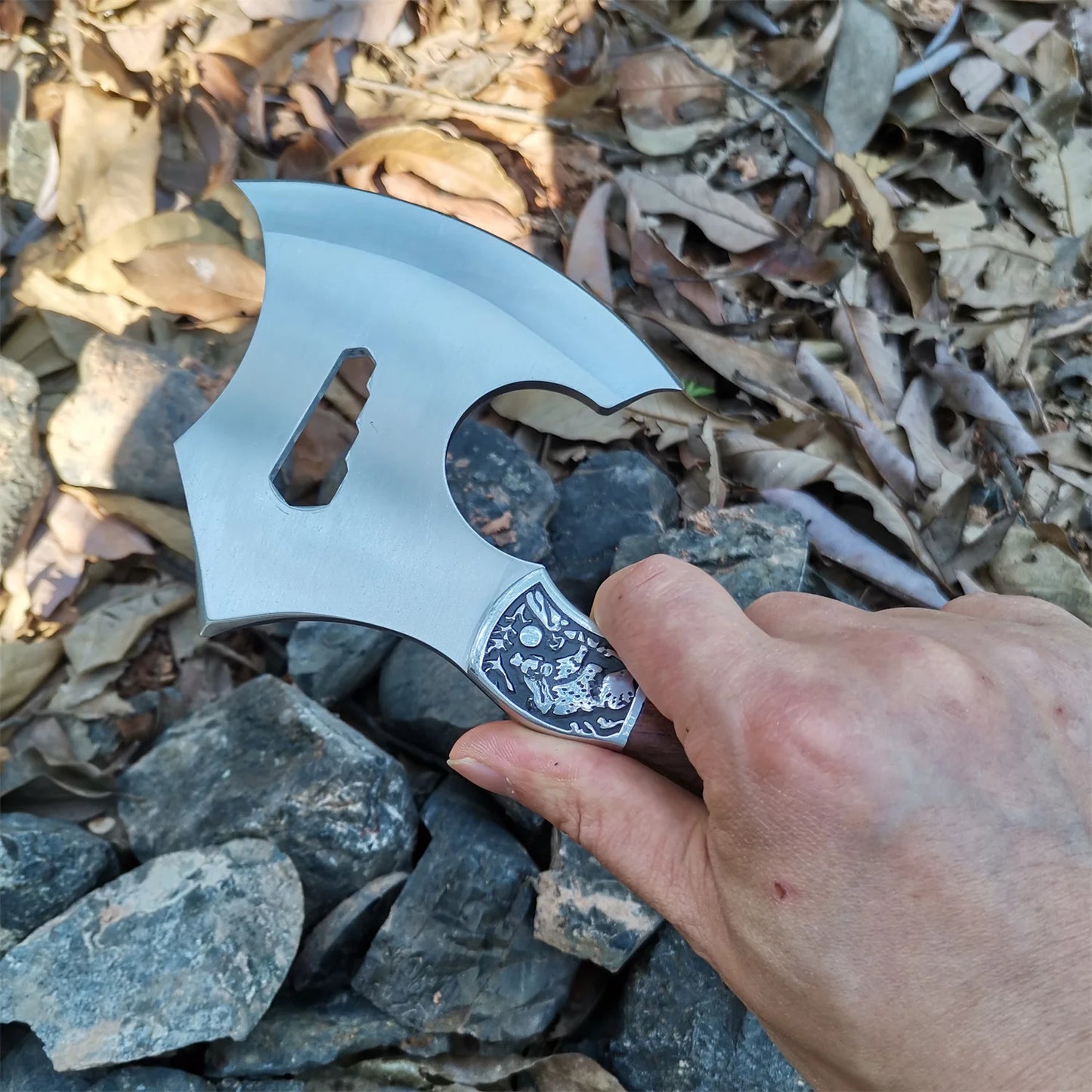 Portable Hand Axe 440C Steel Camping Axe Survival Tomahawk Hunting Hatchet Boning Knife Chopping Meat EDC Hatchets and Axes