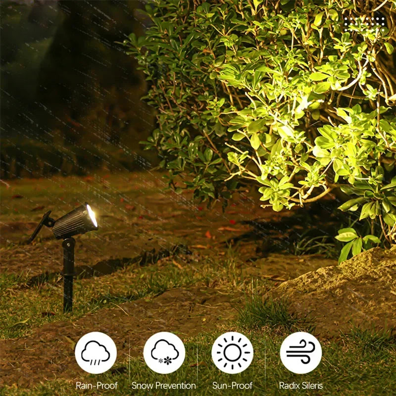 2/9 Led Solar Powered Lamp Adjustable Solar Spotlight In-Ground IP65 Waterproof Landscape Wall Light Outdoor Lighting