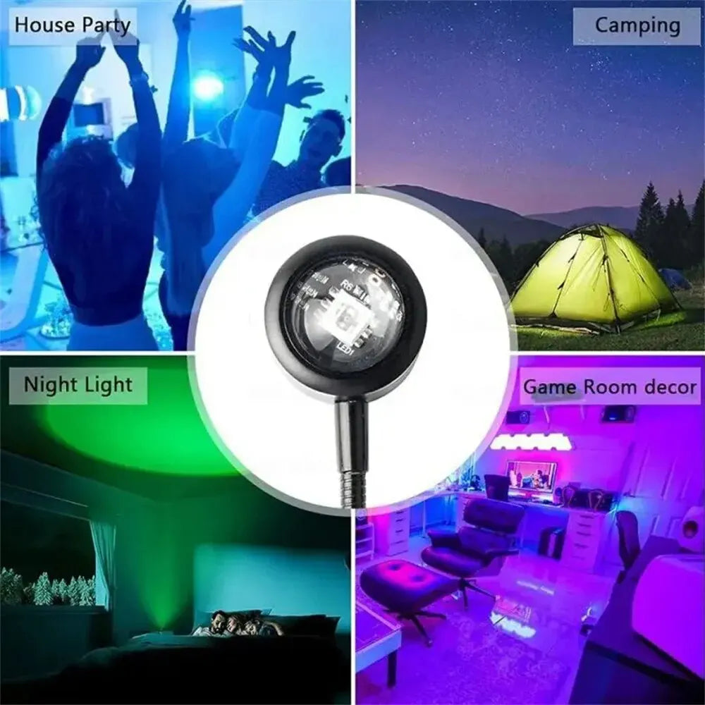 USB Rainbow Sunset Photography Light LED Light Mobile Phone Self  Neon Night Light Projector Photography Wall Atmosphere Light