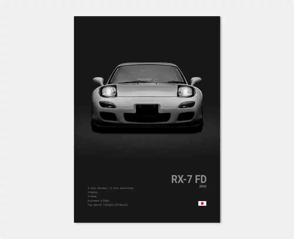 Pop Black and White Japan Cars Luxury Super Sport Car Poster Aesthetic R34 Gtr 240sx Canvas Print for Wall Art Garage Room Decor