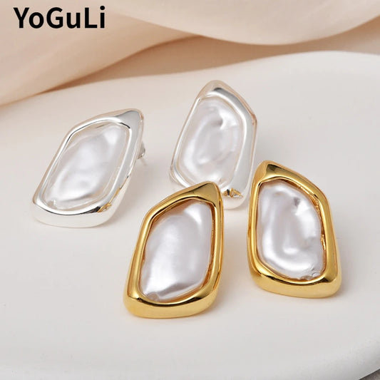 Fashion Jewelry Vintage Temperament Irregular Geometric Earrings For Women Female Gifts Delicate Design Ear Accessories