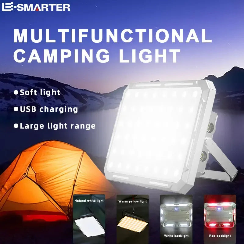 LED Camping Tent Light Rechargeable Searchlight High Power Outdoor Emergency Lighting Waterproof Portable Hanging Night Lamps