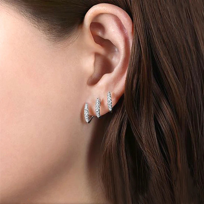 2023 New Silver Color Claws Stud Earrings with Crystal AAA CZ Stone Modern Design Fashion Versatile Accessories Women Jewelry