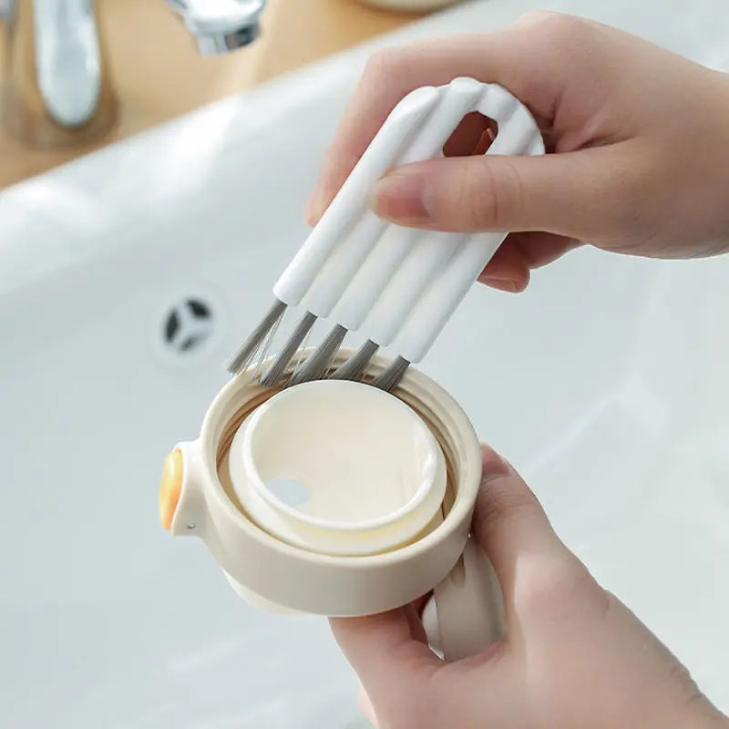 Multifunctional Flexible Gap Brush Cup Cover Groove Nipple Bottle Gap Brush Household Soft Bristles Cleaning Brush Kitchen Tool