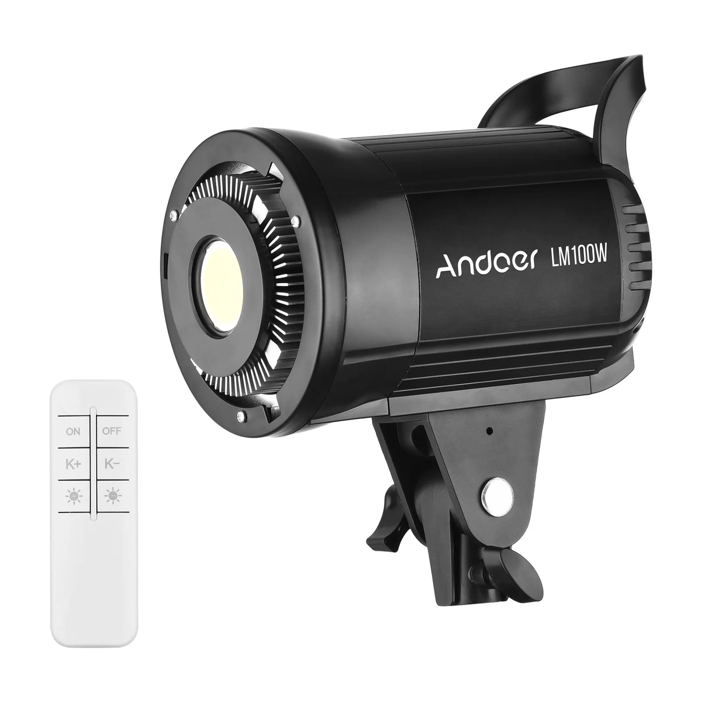 Andoer 100W Studio LED Video Light 5600K Dimmable Bowens Mount Continuous Light with Remote Control for Video Live Streaming