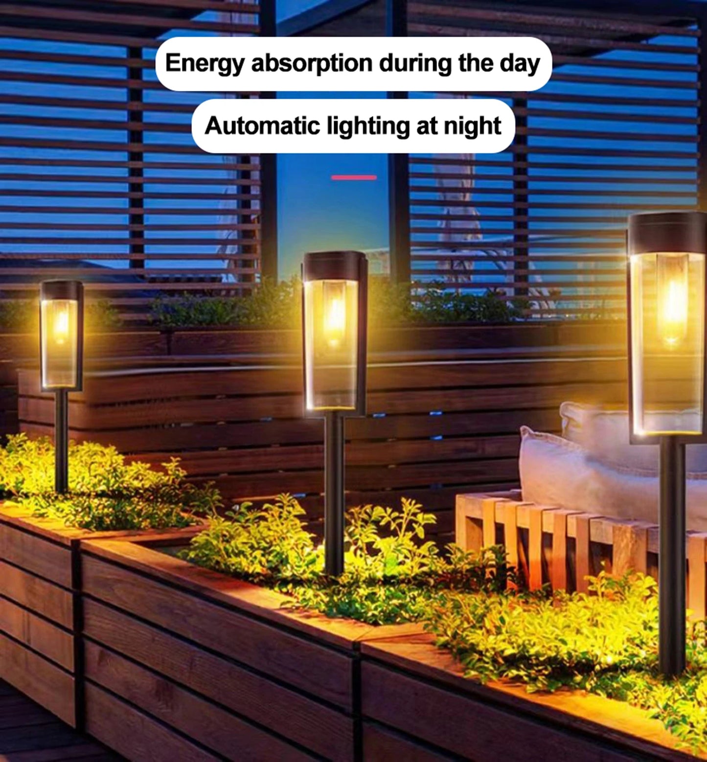 Solar Pathway Lights Outdoor Solar Pathway Garden Lamp Waterproof Landscape Lights Walkway Driveway Lawn Patio Garden Decor