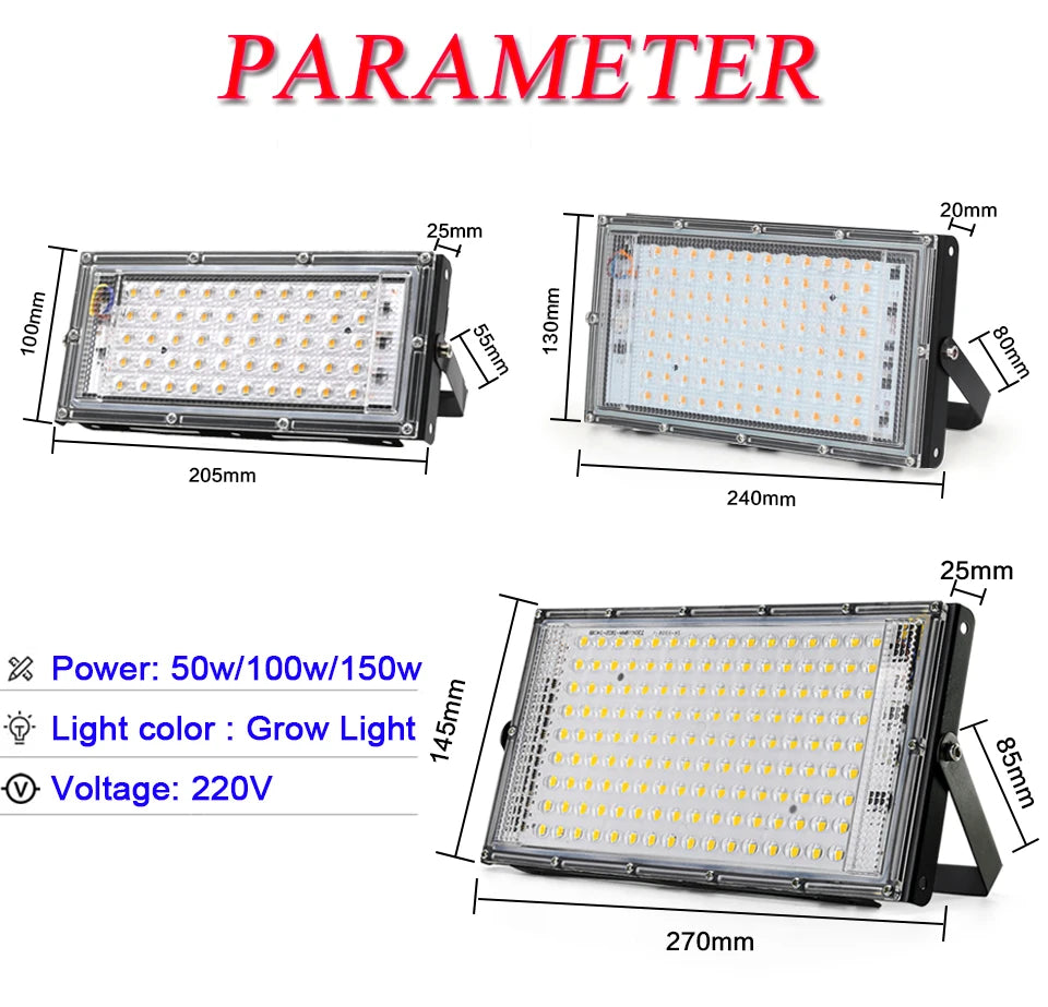 50W 100W 150W Led Flood Light IP65 Waterproof AC 220V Outdoor Floodlight Spotlight LED Reflector Street Lamp Wall Flood Lights