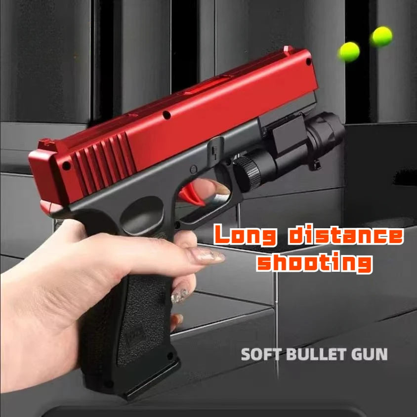 G17 Foam Soft Bullet Toy Gun Airsoft Manual Pistol Launcher CS Shooting Games Weapons for Kids Boys Gift