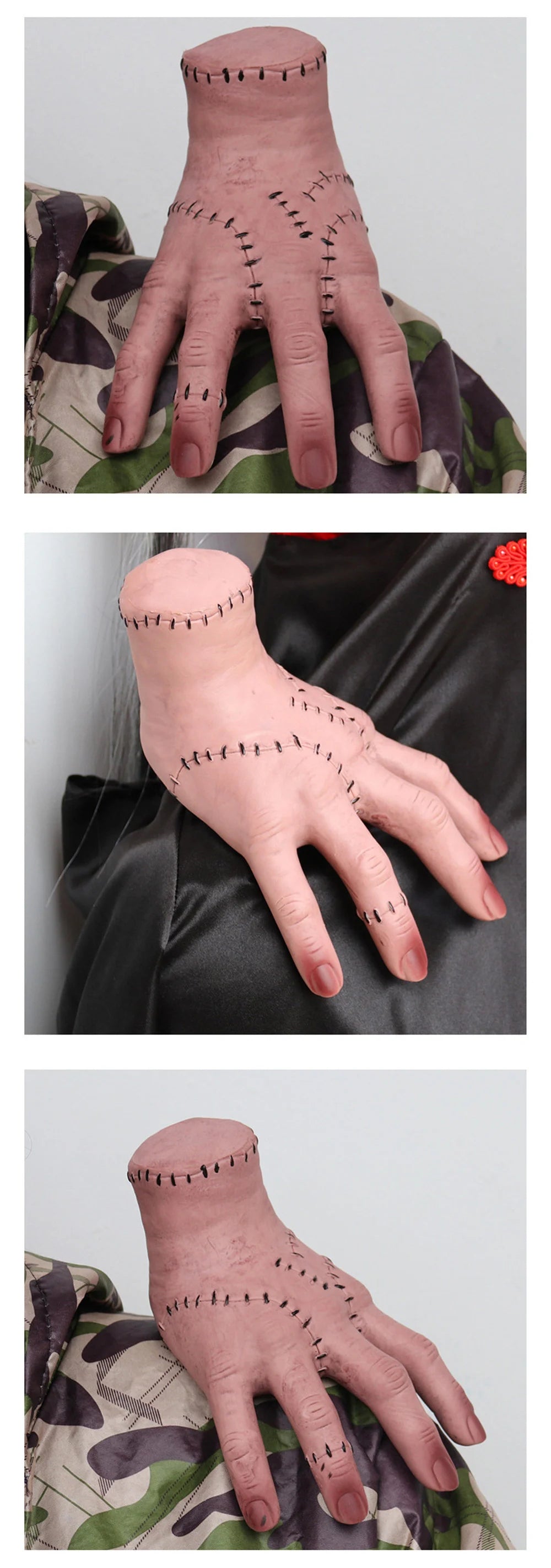 Wednesday Addams Latex Thing Hand Cosplay Addams Family Figurine Horror Ornaments for Halloween Party Costume Props Home Decor