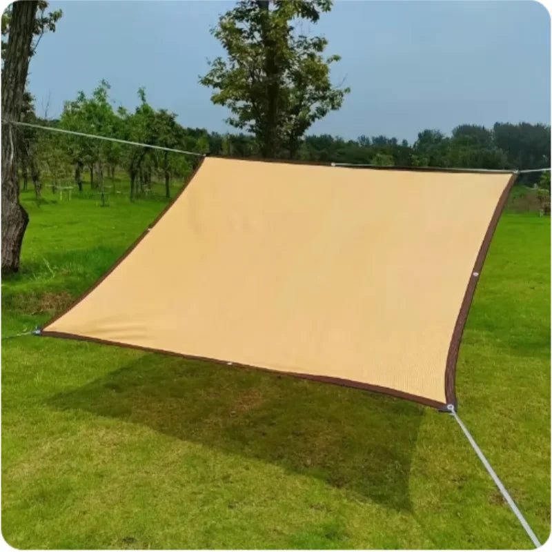 Beige sunshade net Wrap-around perforated sunshade cloth thickened heat insulation net Summer outdoor shade sun screen