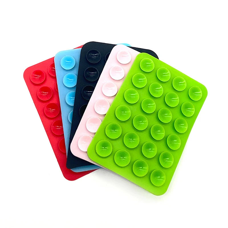 Double Side Silicone Suction Pad For Mobile Phone Fixture Suction Cup Backed Adhesive Silicone Rubber Sucker Pad For Fixed Pad