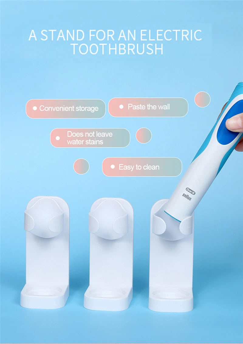 Traceless Toothbrush Holder Bath Wall-Mounted Electric Toothbrush Holders Adults Toothbrush Stand Hanger Bathroom Accessories