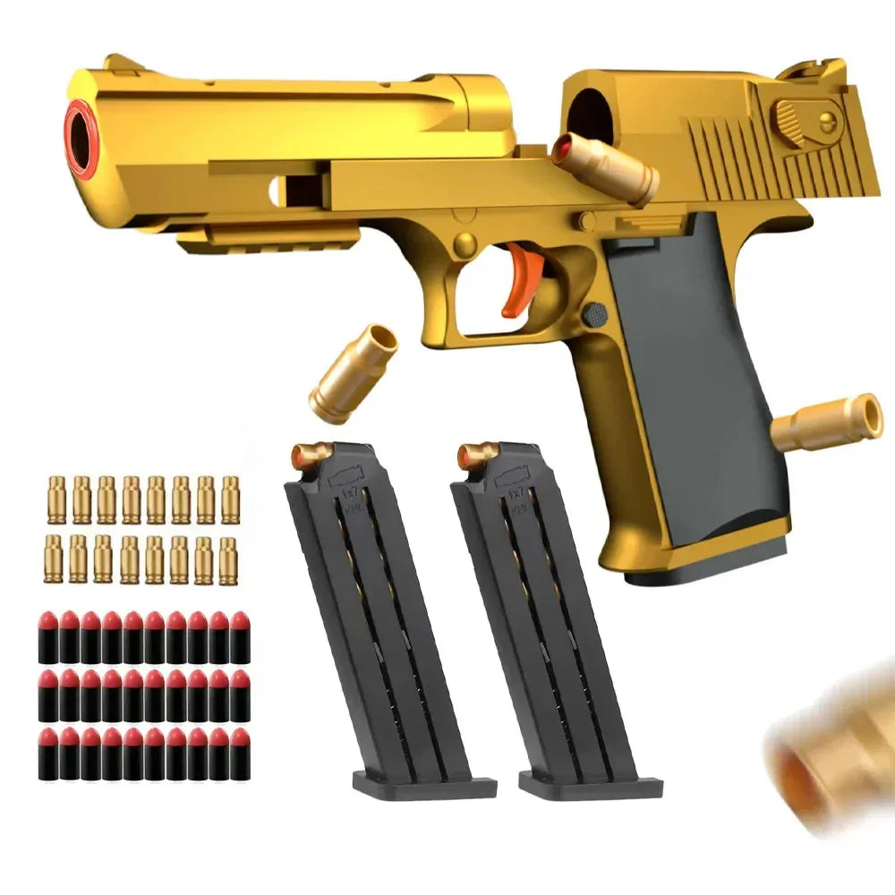 Desert Eagle Toy Gun Shell Ejection Airsoft Pistol Soft Foam Bullet Outdoor CS Weapon Toys Gun Kids Shooting Game Children Gifts