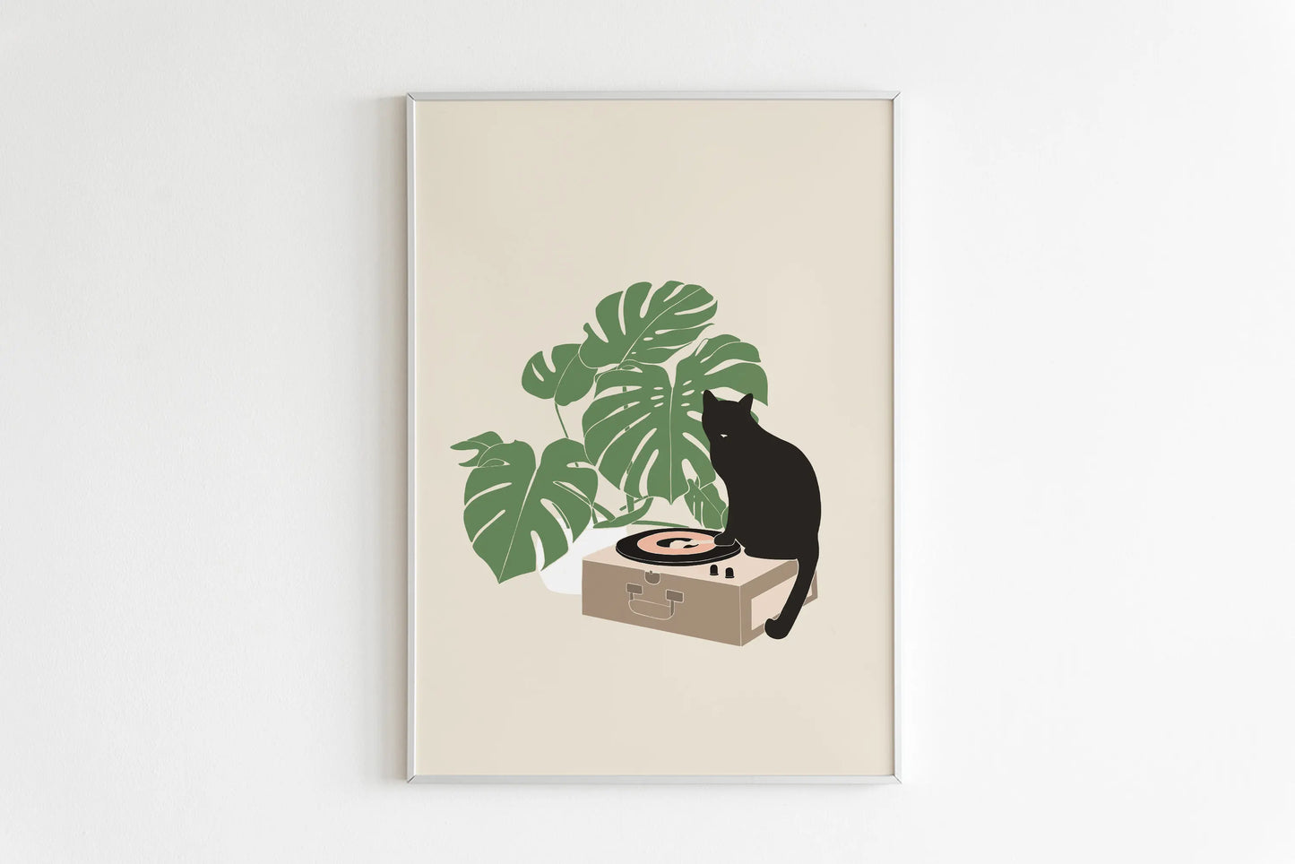 Minimalist Aesthetic Cute Animal Wall Art Illustration Poster Sleepy Kitties Canvas Painting Home Decor Cat Lover Gift