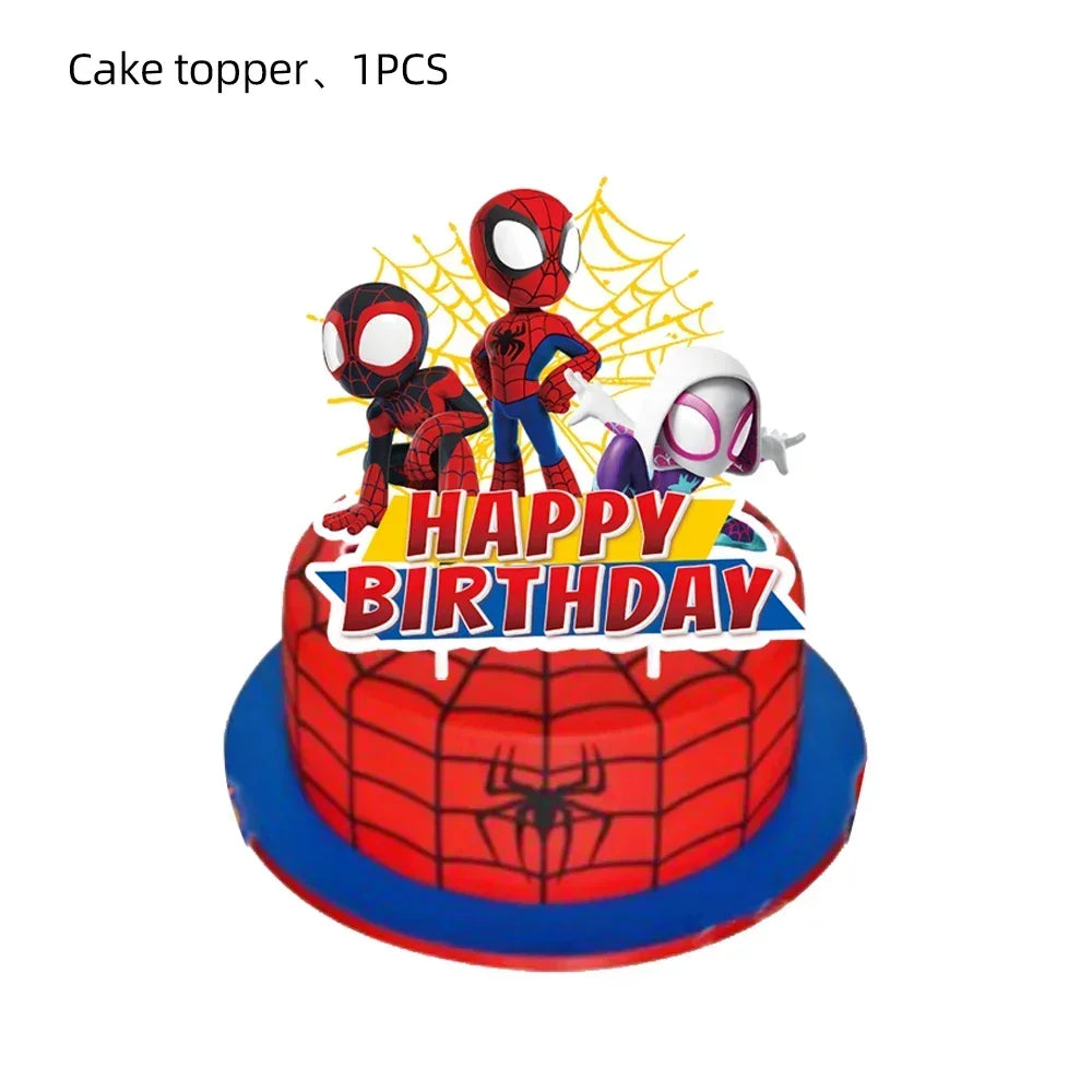 Marvel Birthday Party Tableware Paper Plate Decorations Disposable Tableware Set Supplies Spider-Man and His Best Friends