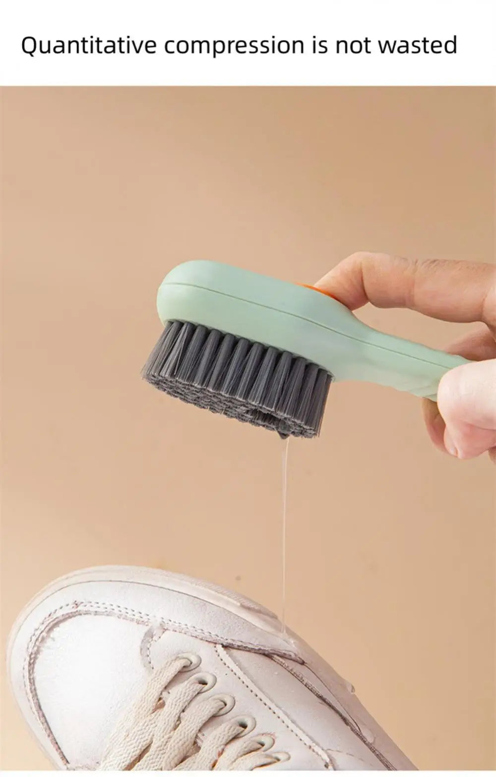 Automatic Liquid Discharge Shoe Brush Multifunction Deep Cleaning Soft Bristles for Household Laundry Kitchen Cleaning Brush