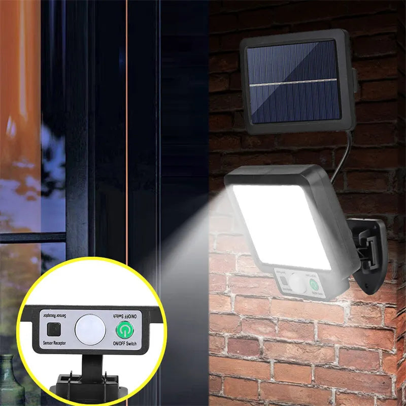 LED Solar Split Wall Lamp Outdoor Waterproof Motion Sensor 3 Mode Solar Light For Garden Security Wall Light