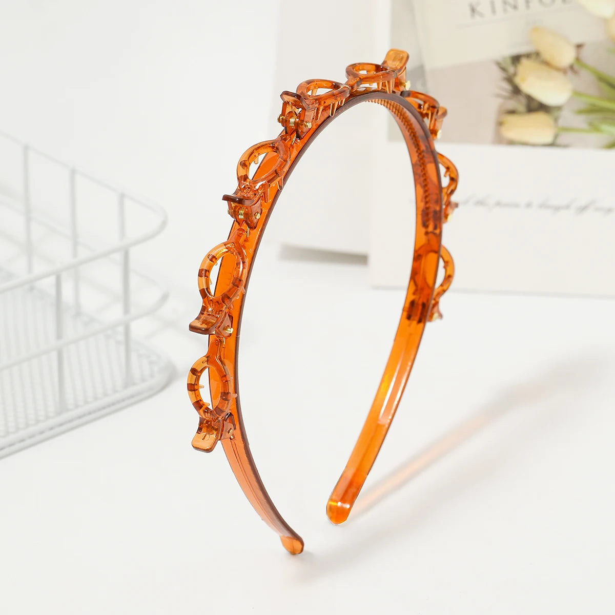 Multi-layer Hollowed-out Braided Hair Hoop Double-layer Bangs Hairband Headband Network Celebrity Headdress