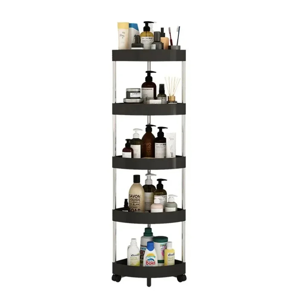 Punch-Free Triangle Storage Rack Floor Kitchen Corner Bathroom Bathroom Corner Multi-Layer Toilet Storage Rack