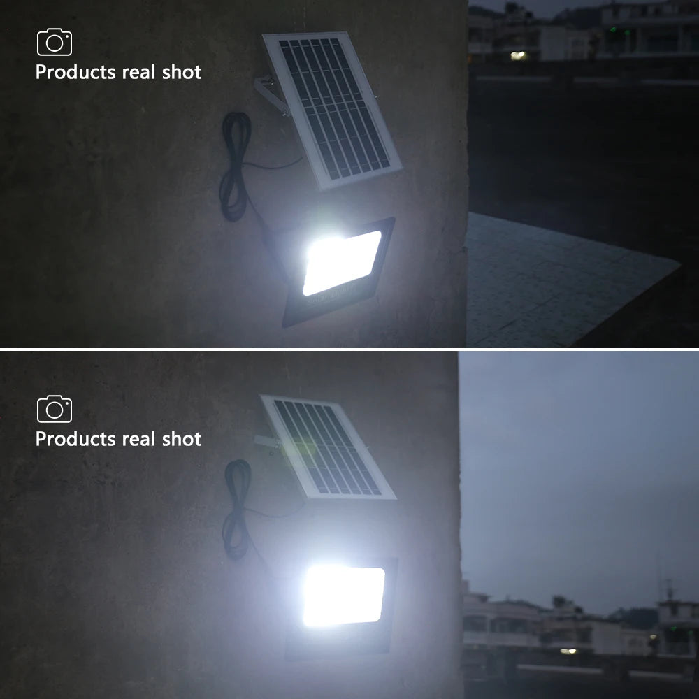 LED Solar Light 100w 200w 300w 500w Powerful Waterproof Outdoor Garden Solar Reflector Spotlights With Remote Control Solar Lamp