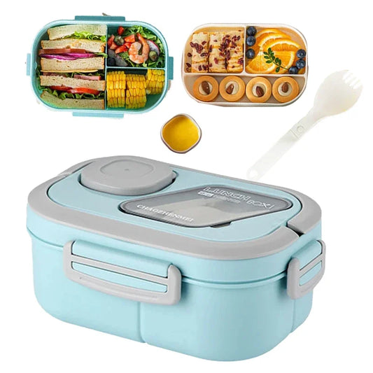 Portable Lunch Box Compartment Wheat Straw Bento Carrying Handle Box Reusable Tableware Containers Meal Snack Food Containers 라면