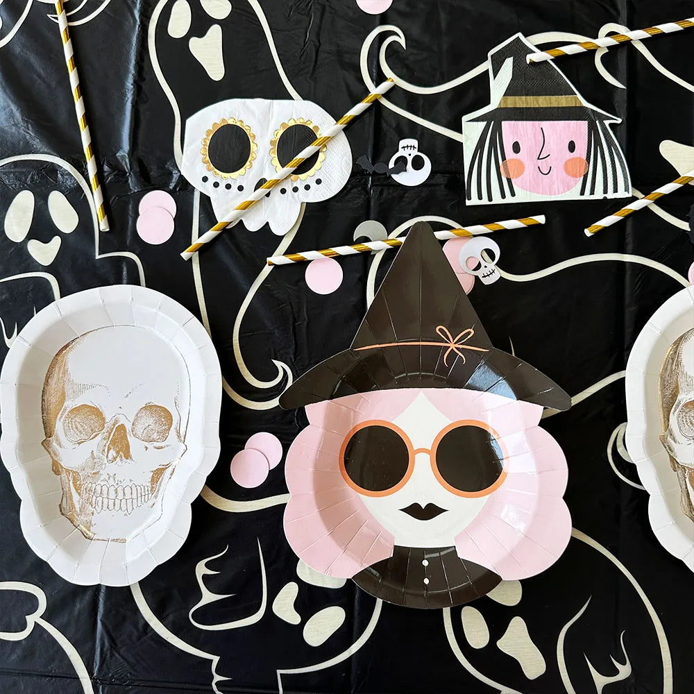 Bat Ghost Disposable Tableware Birthday Party Supplies Skeleton Plate Halloween Party Decoration Supplies