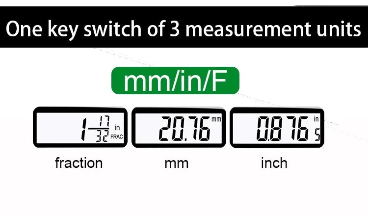 YIYOUBAO ET50 150mm Digital Caliper Stainless Steel Fraction / MM / Inch 0.01mm High Precision for Mechanical Components Measure