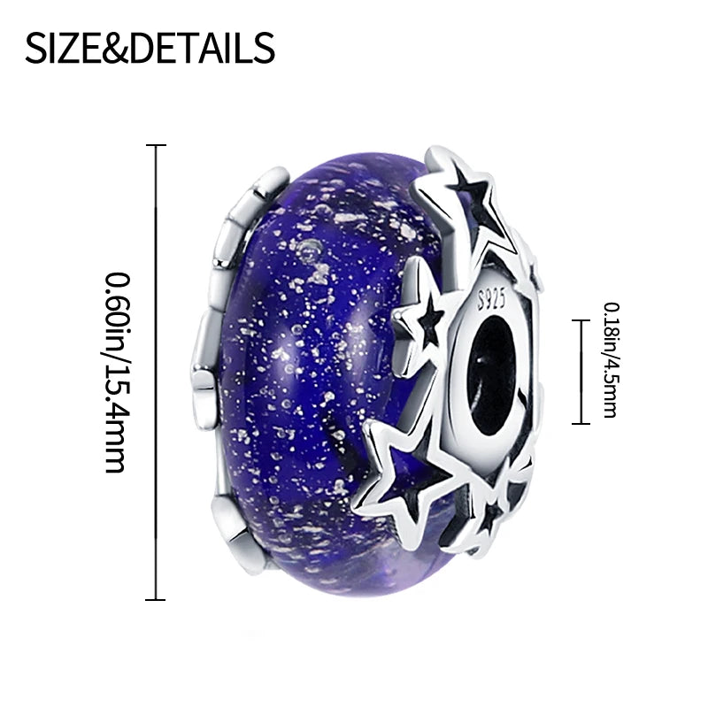 925 Sterling Silver Sun Moon And Stars Charm Beads Fits Pandach Original Bracelets Women Heart Pendants Bead DIY Luxury Jewelry