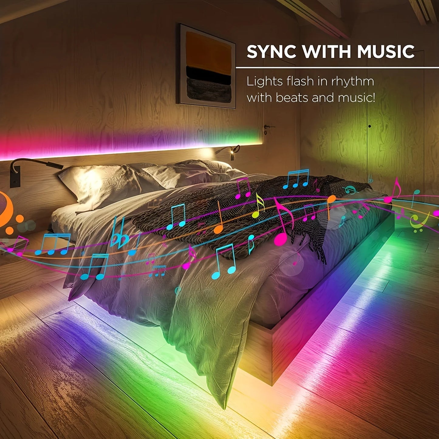 2M USB Powere LED Light String Computer Desk DIY Backlight 24 Key Remote Control RGB Multicolor Tape Home Decoration Light Strip