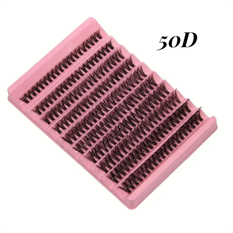 Individual Lashes 8-16mm 200pcs Cluster Lashes Natural Look Mixed Tray DIY Eyelash Extension Volume Lash Clusters Eyelashes Long