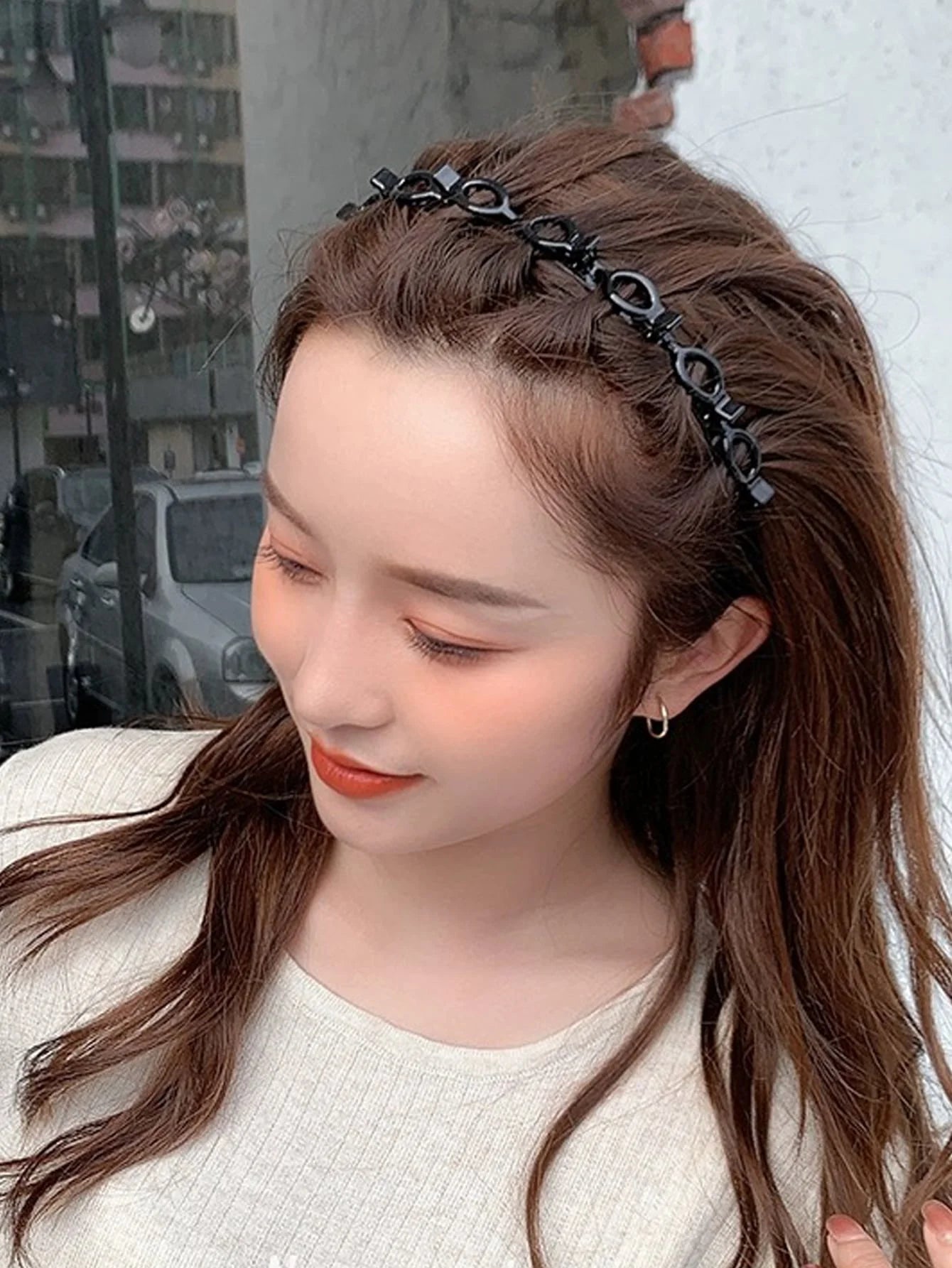 Multi-layer Hollowed-out Braided Hair Hoop Double-layer Bangs Hairband Headband Network Celebrity Headdress