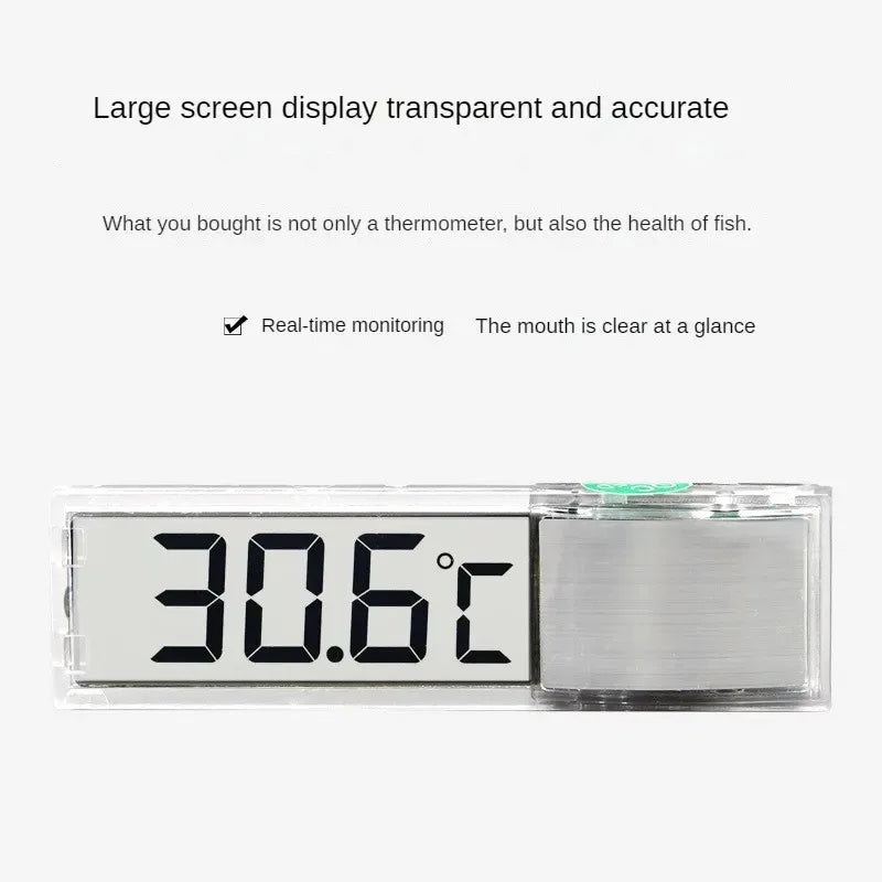 1pcs Aquarium Thermometer Electronic LCD Digital Fish Tank Temperature Measurement Fish Tank Temp Meter Aquarium Accessories